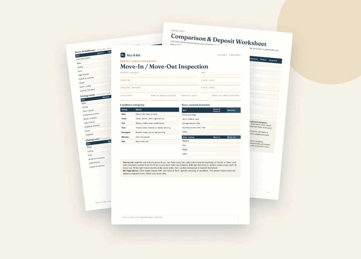 Move-In / Move-Out Inspection Checklist preview