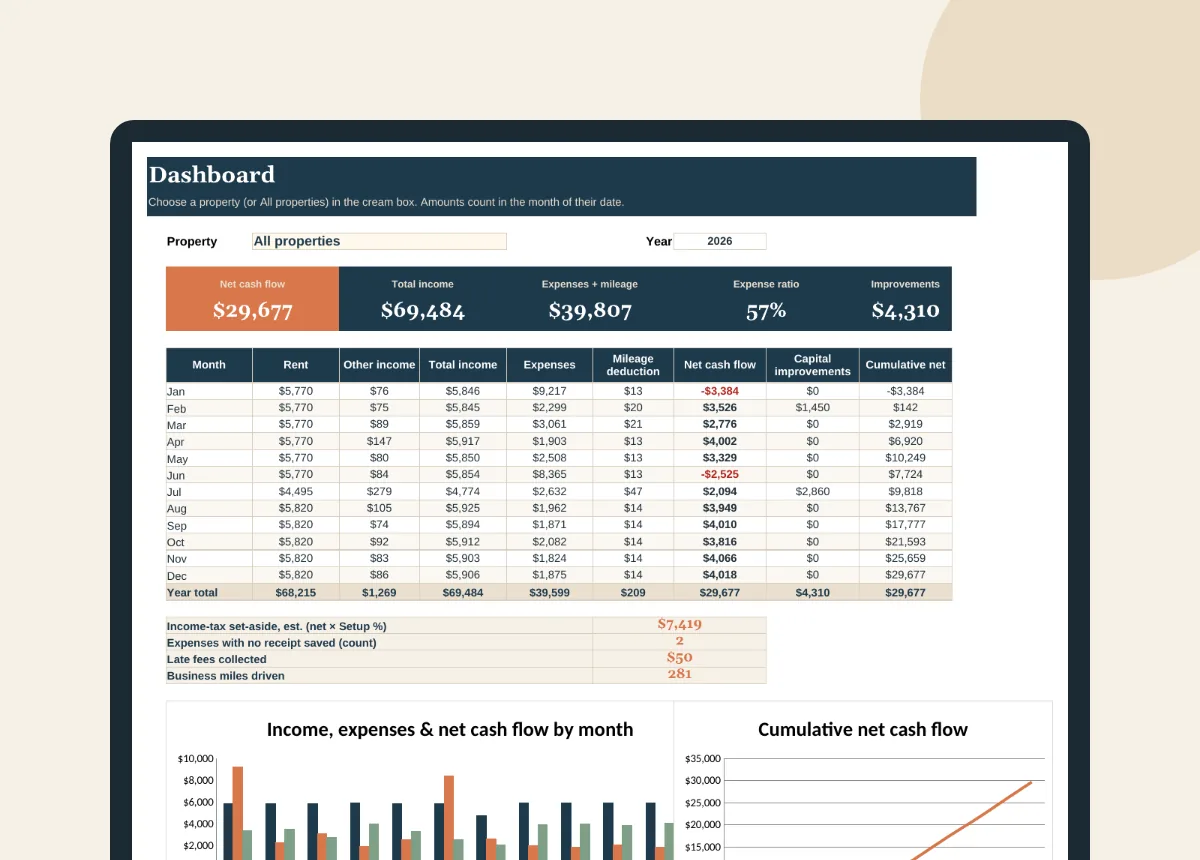 Rental Property Income & Expense Tracker preview