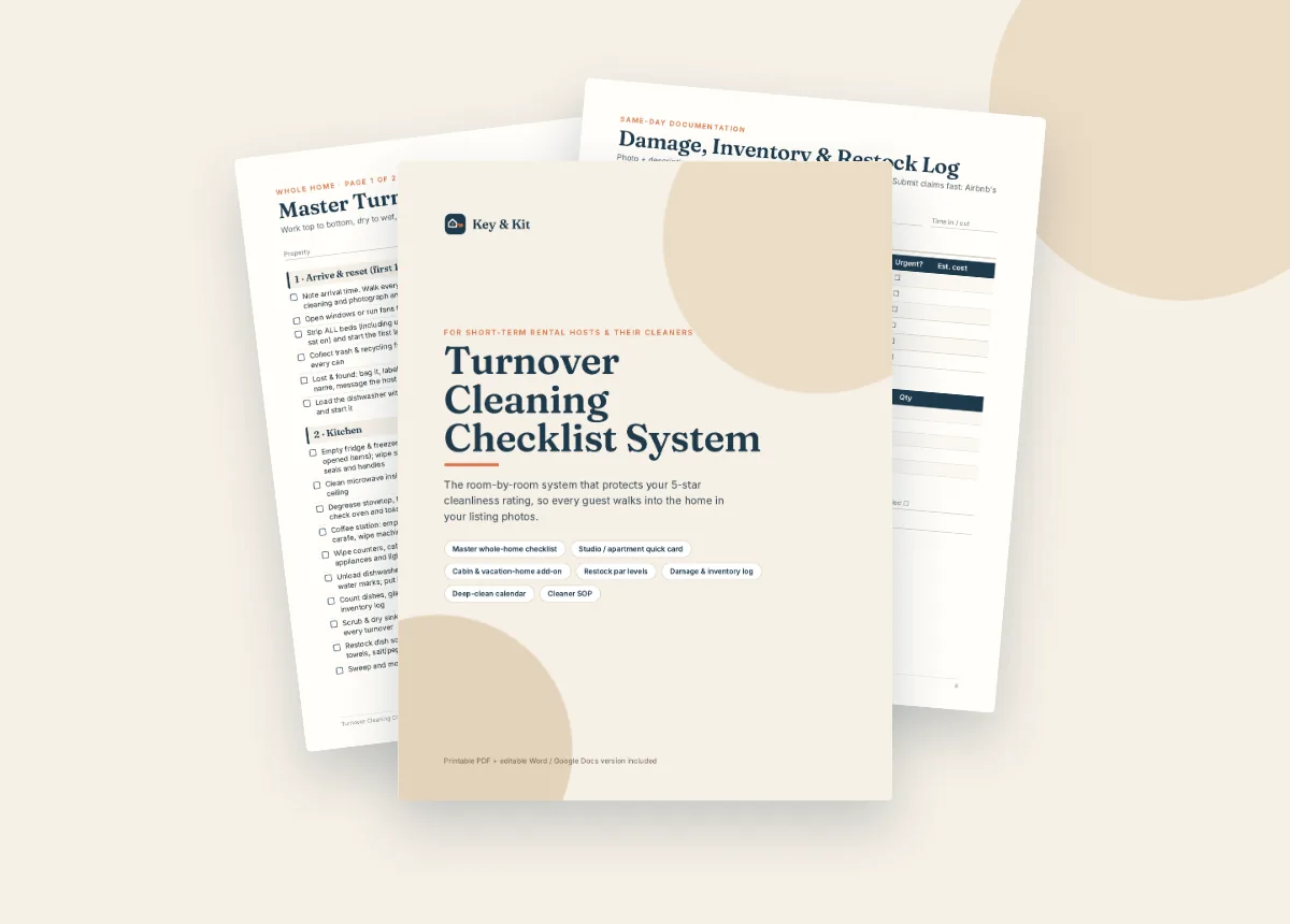 Turnover Cleaning Checklist System template preview